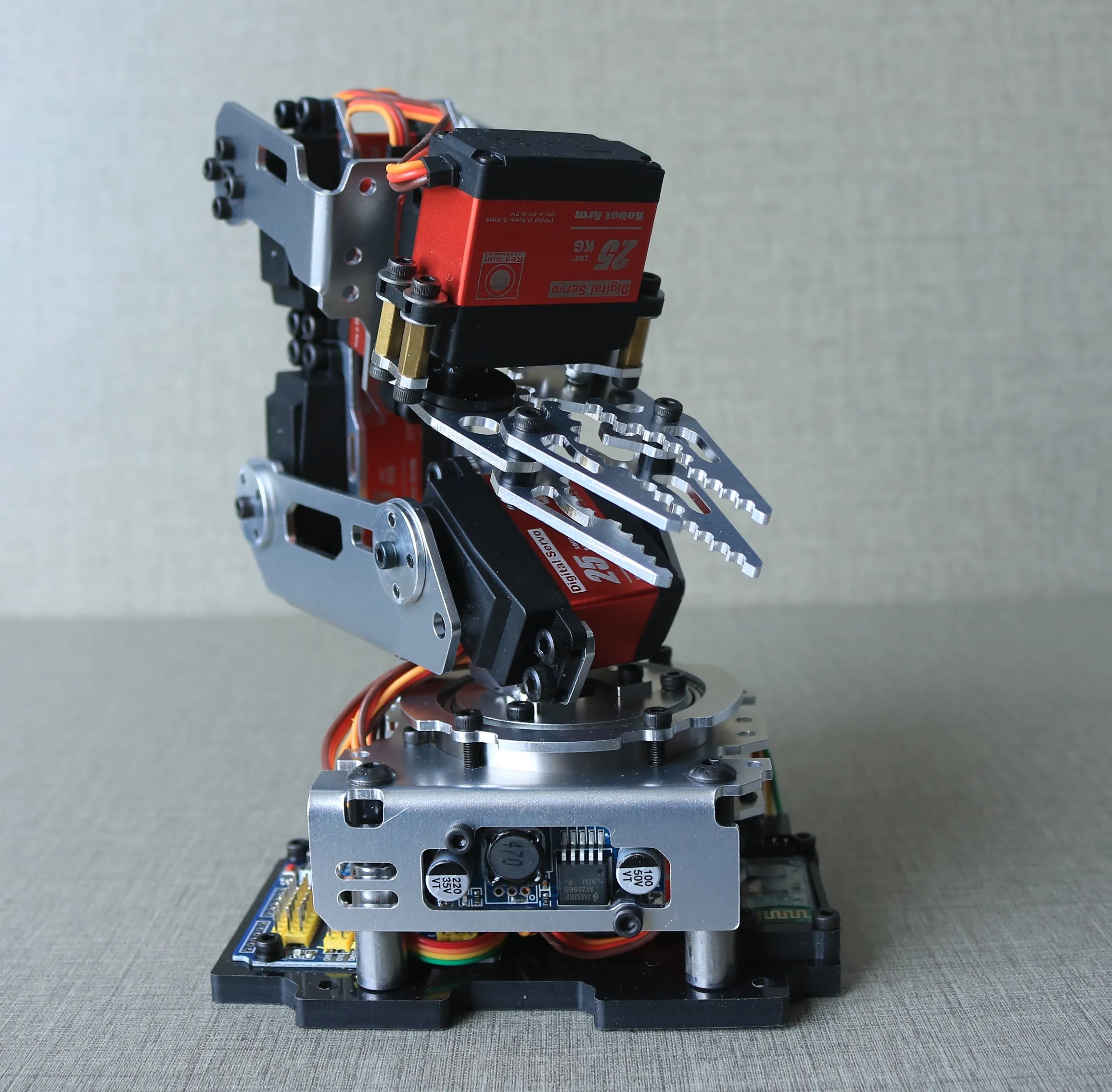 6 Axis Metal Robotic Arm Mobile APP Control Servo with Mechanical Hand Claw For Arduino Robotic Arm Kit DIY Hand Gripper Robot