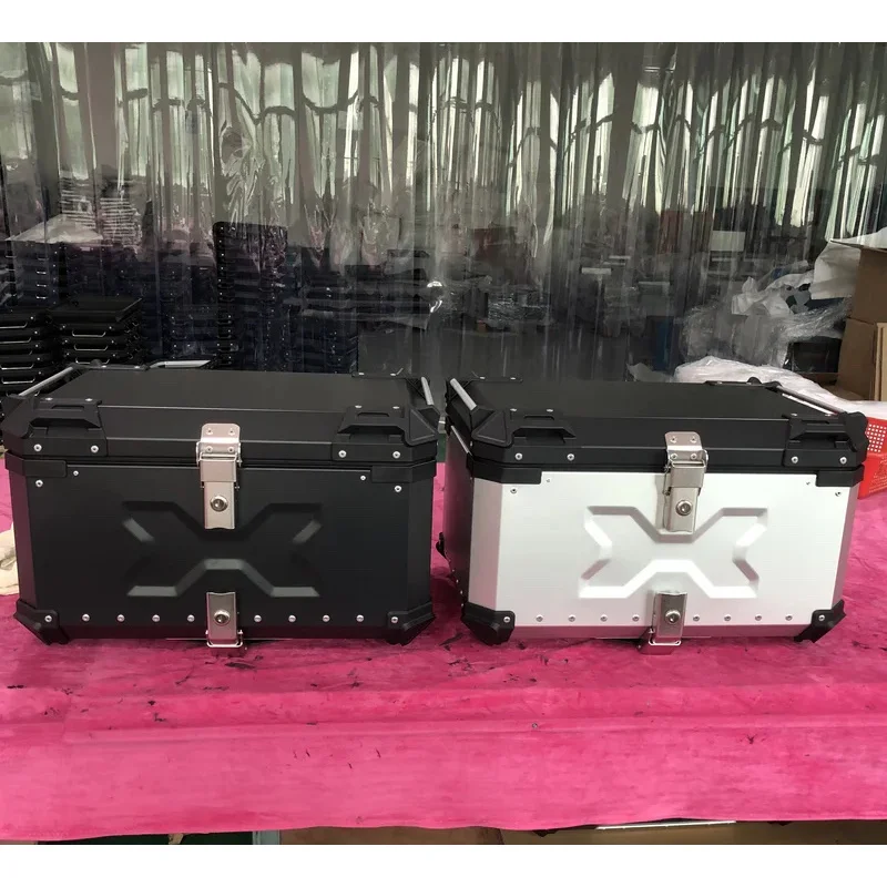 Factory Hot Selling  65L Waterproof Top Box Motorcycle Aluminum Alloy Top