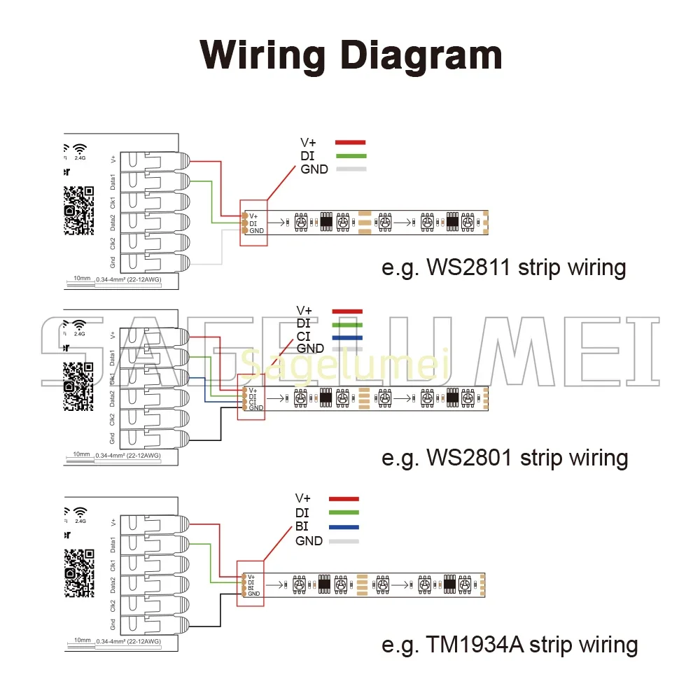 App Control WiFi Tuya SPI Digital LED Controller Smart Life Digital for RGBCCT RGB RGBW Pixel Strip Lights DIY Music GLEDOPTO