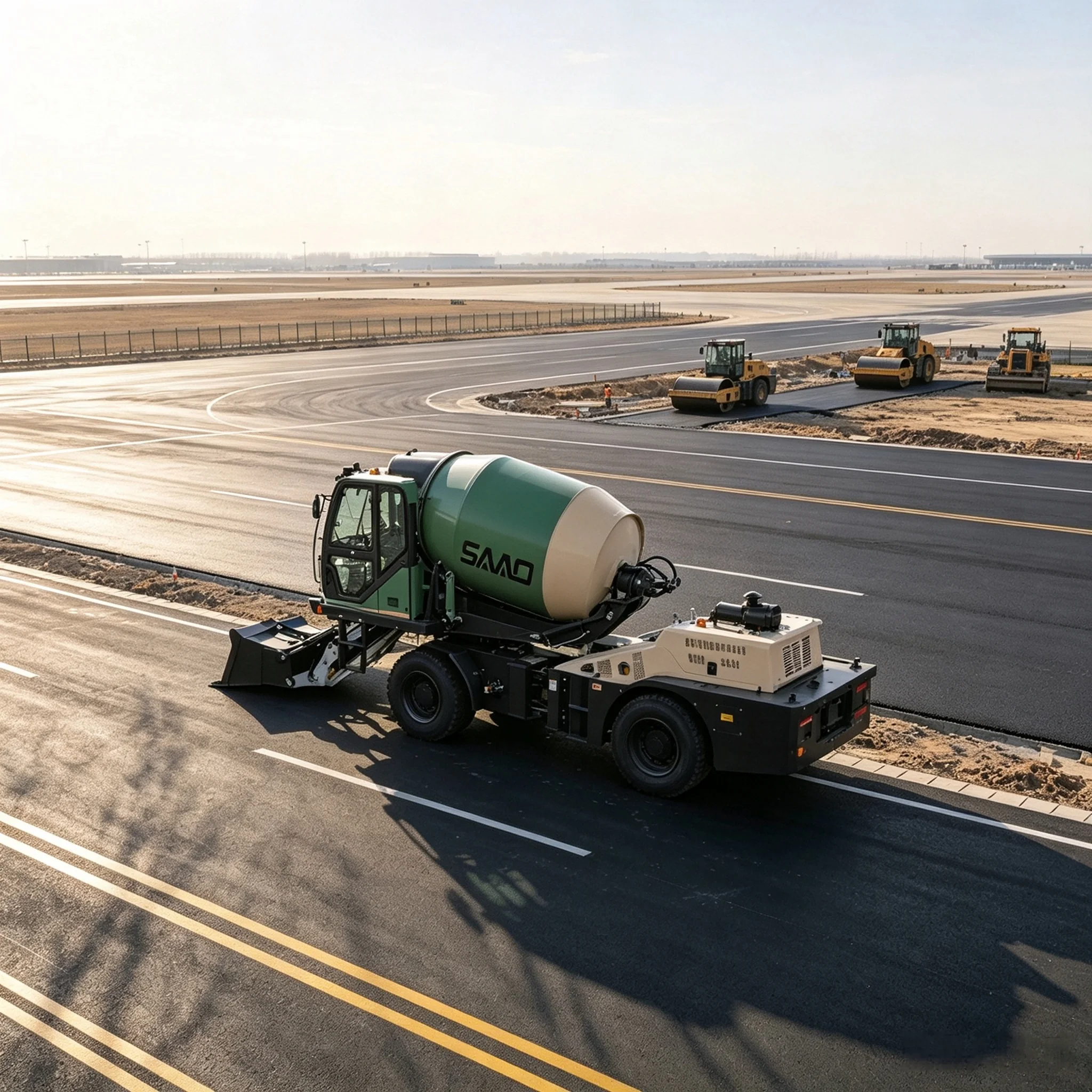 Low failure rate Integrated instrument dashboard mini crawler mixer vertical pan mixer horizontal mixer