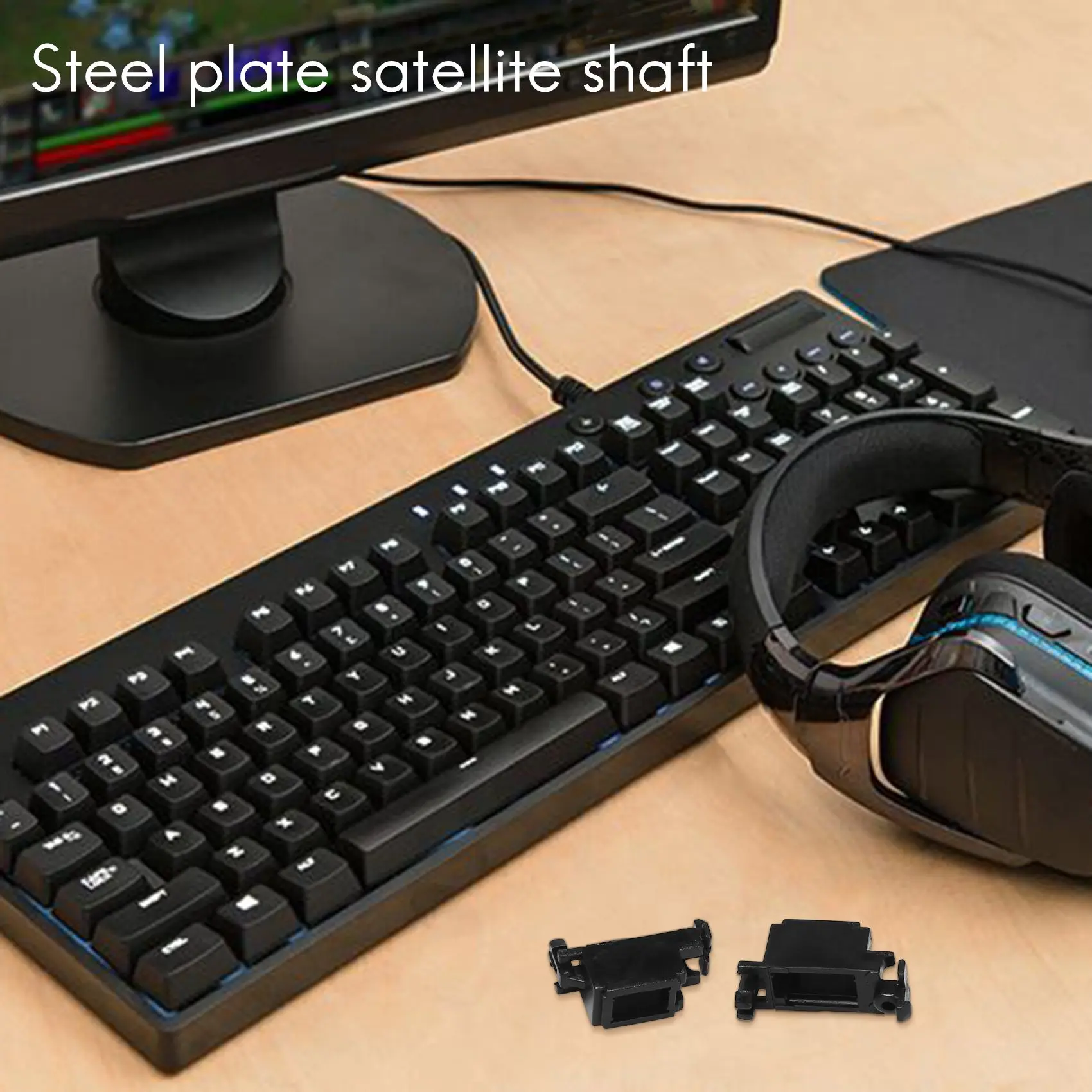 لوح فولاذي عمود الأقمار الصناعية للوحة المفاتيح الميكانيكية الكرز MX محور التبديل الأسود شنت 6.25U 2U المثبتات-1 A002