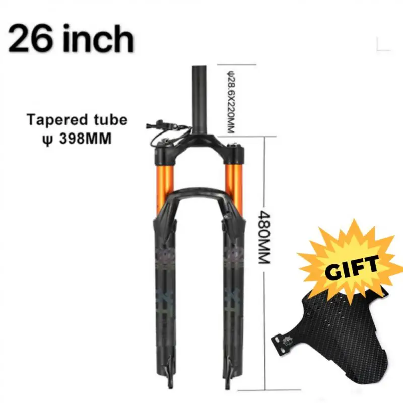 

Mountain Bike Front Fork 27.5 Inch Shock Absorber Front Fork Double Shoulder Air Fork Shock Absorber Aluminum Alloy Bicycle Fork