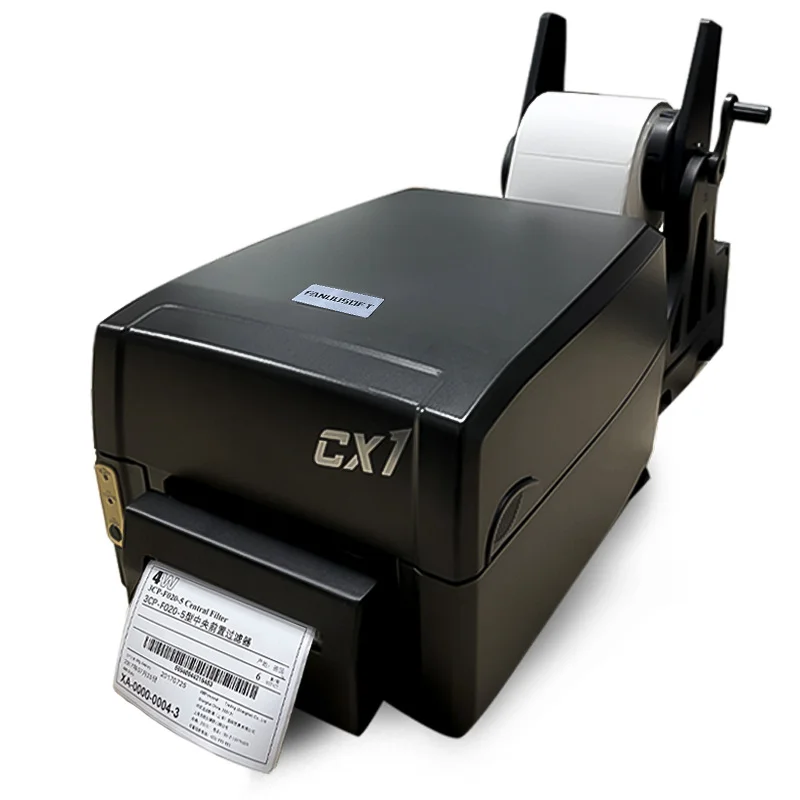 Industrial label printer 300DPI clothing care label barcode color ribbon automatic cutting double row color s