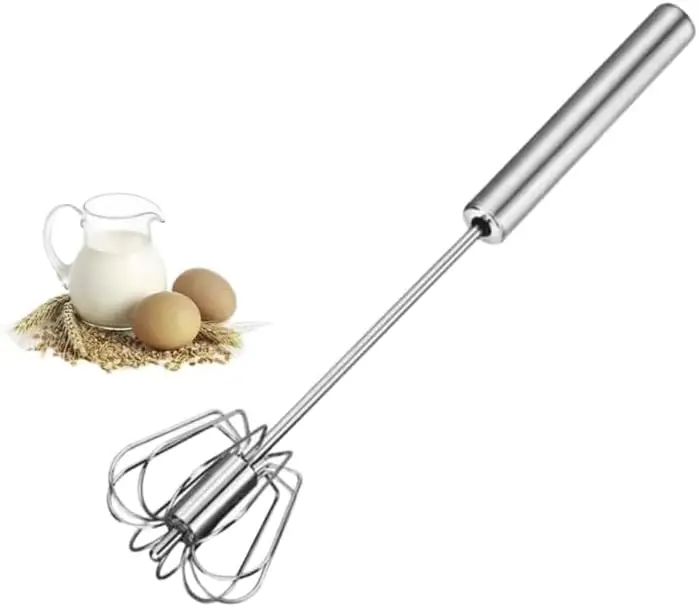 

Semi Automatic Stainless Steel Egg Whisk Manual Hand Mixer Beater Self-Turning Cream Utensils Kitchen Mixer Egg Tools