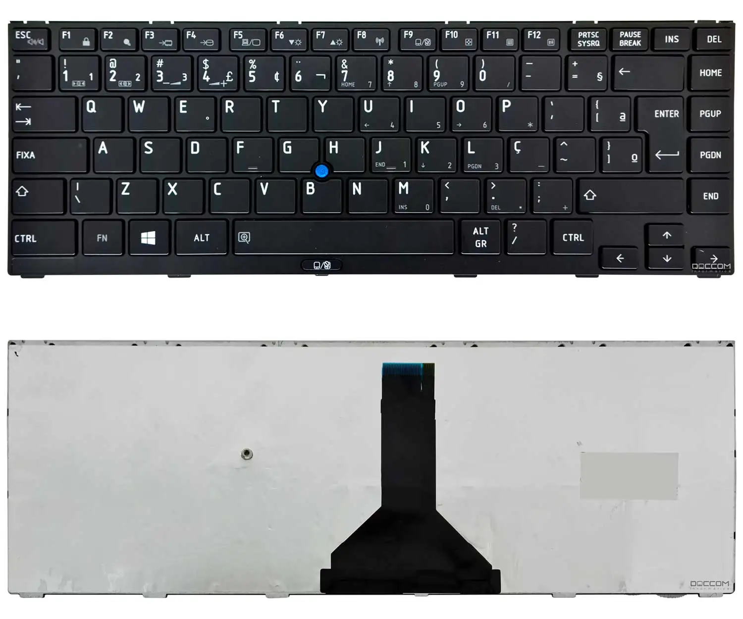 Compatible Keyboard Notebook Toshiba Satellite R800 R801 R840 R845 R940 R945 R845-s95 Layout BR with Pointing Stick