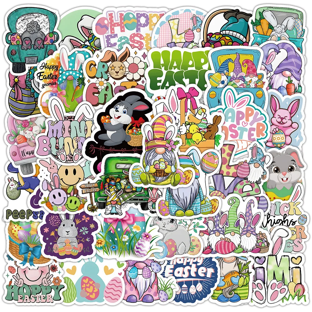 10/30/50PCS New Easter Gnome Sticker Rugby Cartoon Graffiti iPad Helmet  Water Cup Guitar DIY Scrapbook Toy Decoration Wholesale