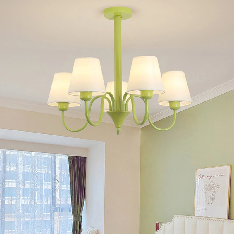 

Living Room Pendant Light French Cream Style Modern Dining Room Home Light Luxury Study Bedroom Eye Protection Cloth Droplight