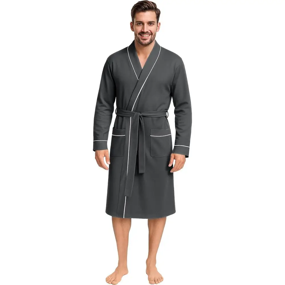 

NY Threads Men's Robe Cotton Blend Knit Bathrobe