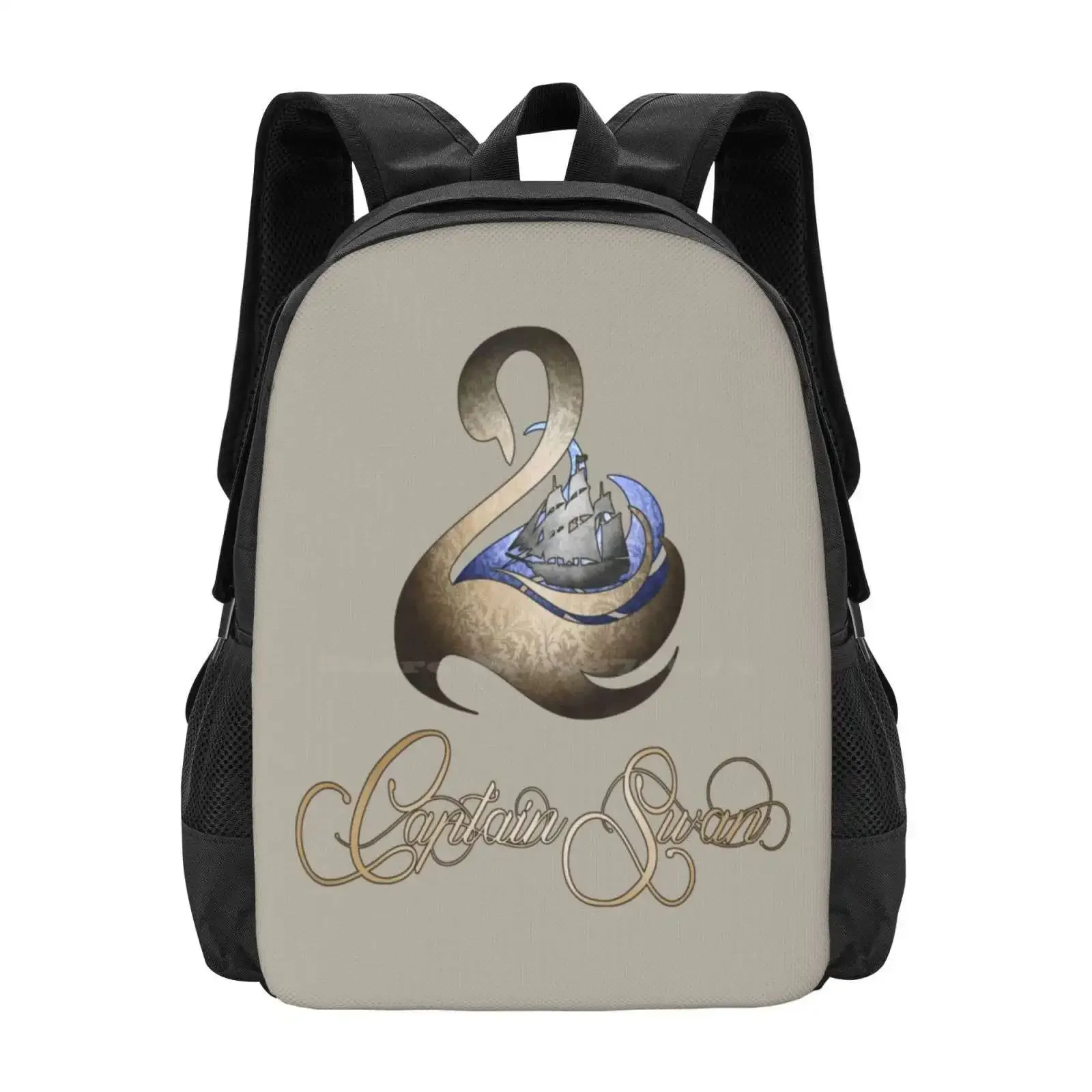 

Captain Swan -Silver And Gold Hot Sale Schoolbag Backpack Fashion Bags Once Upon A Time Oncers Ouat Outlaw Queen Abc Lana
