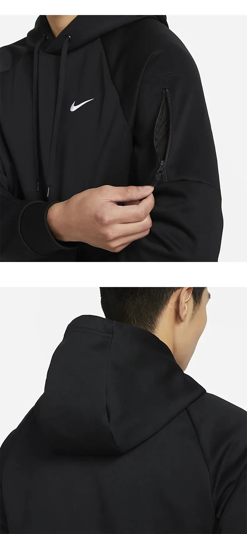 Nike echtes echtes Frühjahr Neues Herren-Sport-Freizeit-Fleece-Kapuzenpullover DQ4835-010 – Detail 5