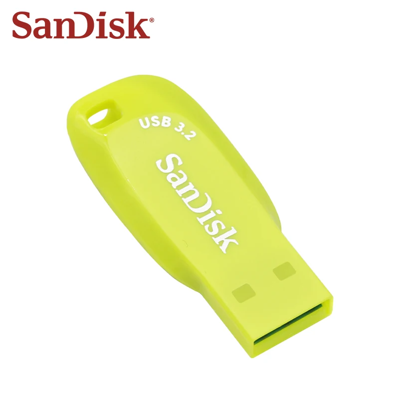 Оригинальный флэш-накопитель SanDisk 128 ГБ, 64 ГБ, 32 ГБ, USB-накопитель CZ410, желтый флэш-накопитель USB3.2, Transflash Memory Udisk для настольного ноутбука