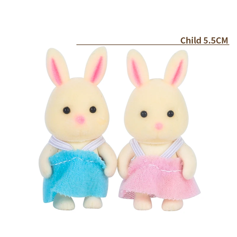دمية 1:12 مقياس الغابات الأسرة الأرنب بطة الرنة الطفل الحيوان غرفة المعيشة مجموعة أثاث مصغر التظاهر اللعب الفتيات الهدايا #5