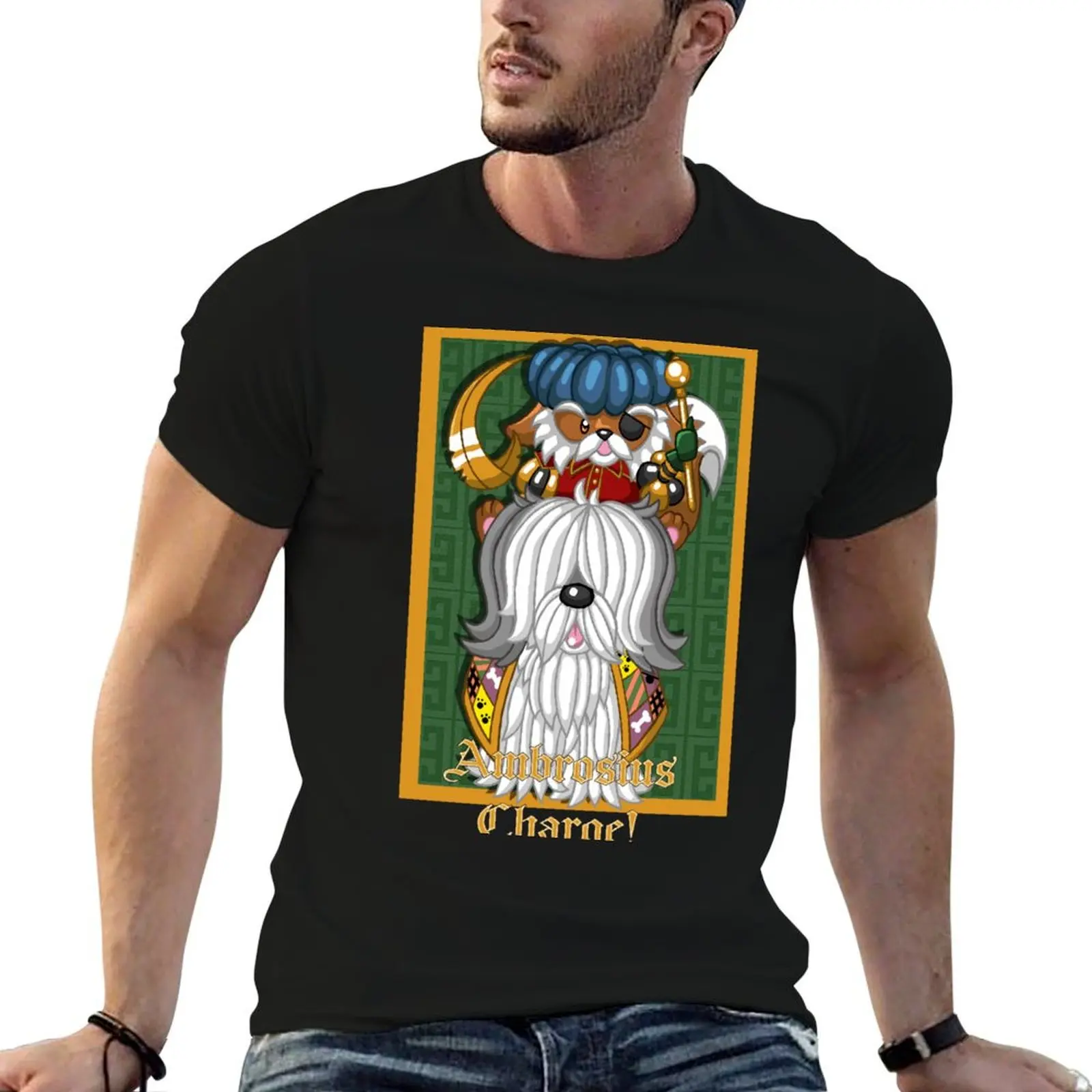 Sir Didymus Ambrosius Charge! T-Shirt man t shirt oversized men t shirts