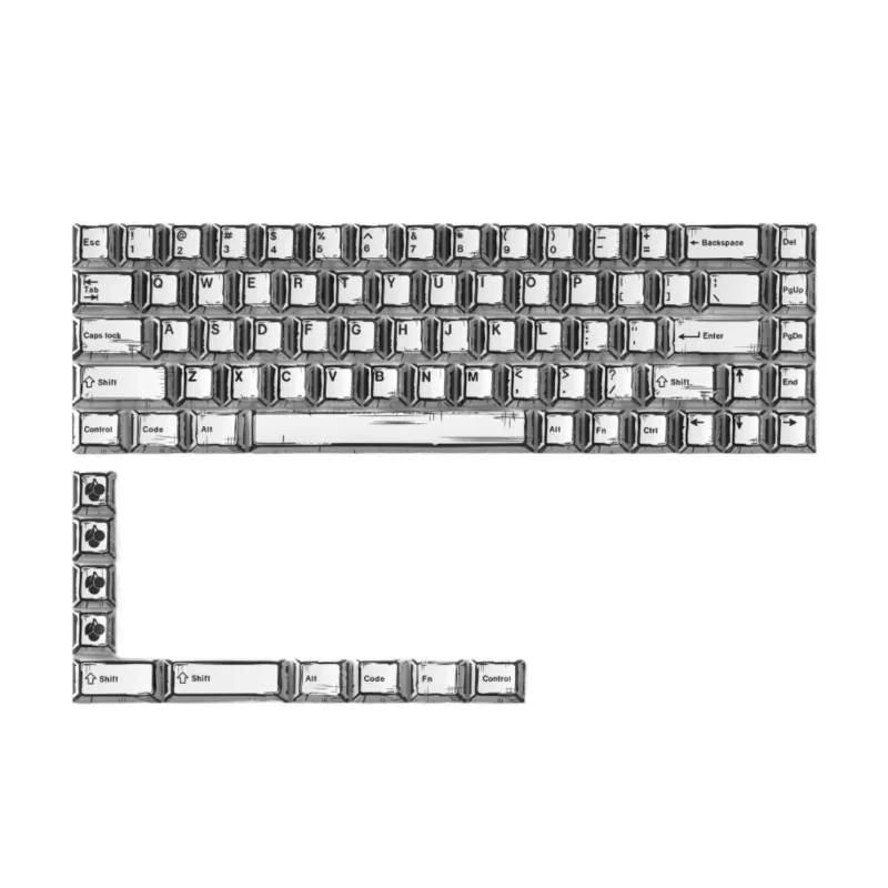 

Comic mixed lamp BOW initial machine EVA can be used as a small language original keycap small full set of 78 keys hot sublimati