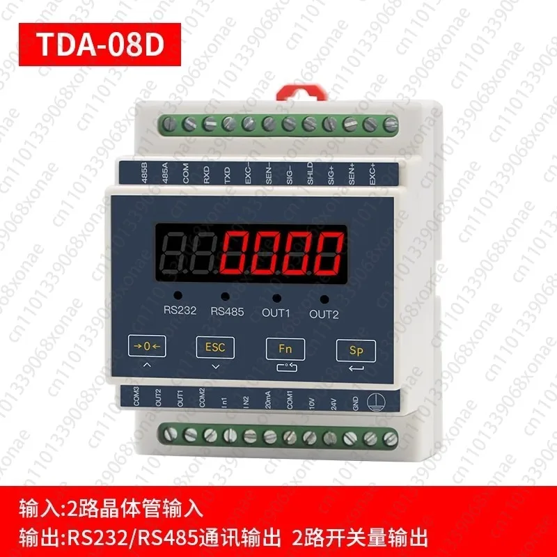 TDA-08D DIN-Rail Weight Transmitter، مضخم الحمل، 3 قيم للإخراج التناظري للترانزستور #4