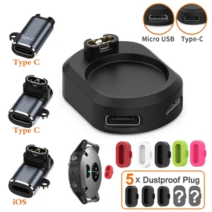محول شحن ل Garmin Fenix 8 7 7x 6 6S 5 5x Venu 2S Vivoactive 3 4 Type C / Micro USB IOS Marq Watch Charger Dock Converter أعلى 12 مبيعات تحويل iPhone 6 إلى 8 - No7