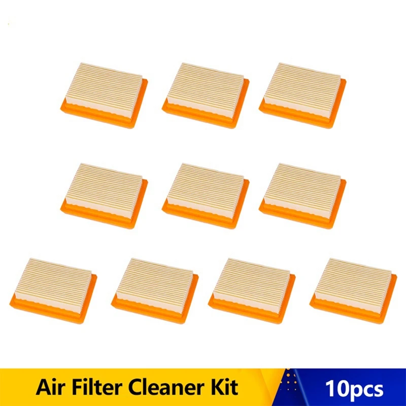 10 Pieces Air Filter Elements Brush Cutter Air Filter Replacement Suitable For FS120/200/250 Brush Cutter And Lawn Mower