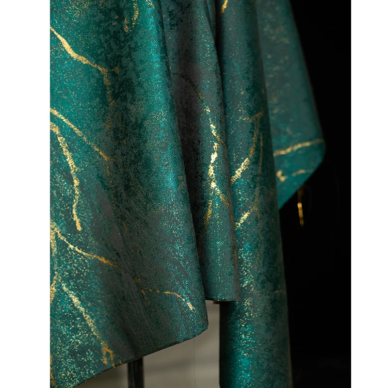 

Темно-зеленая жаккардовая ткань из металлической проволоки для шитья своими руками, пальто, жилет, платье, одежда, дизайнерская ткань по метрам, материал