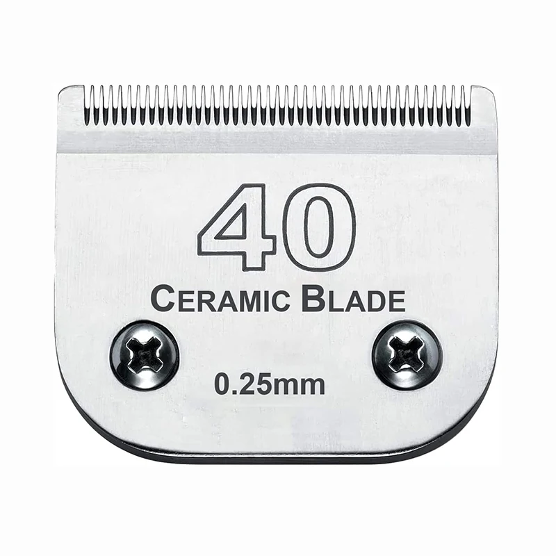#40 Blades Dog Grooming Clipper Replacement Blades Compatible with Andis/Wahl/Oster Dog Clippers,Detachable Ceramic Blade 0.25mm