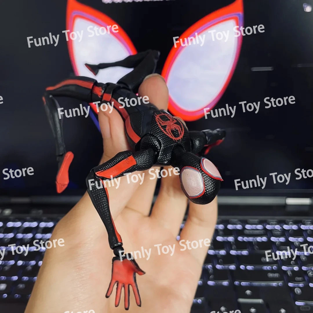 Em estoque brinquedos ct spiderman milhas morales shf homem-aranha através do verso-aranha anime figura de ação estatueta brinquedos personalizados