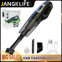 JANGKLIFE 2-in-1 Vacuum Cleaning Set USB Rechargeable Mini Car Vacuum Cleaner Home Use Dust Collector Automotive Cleaning Kit