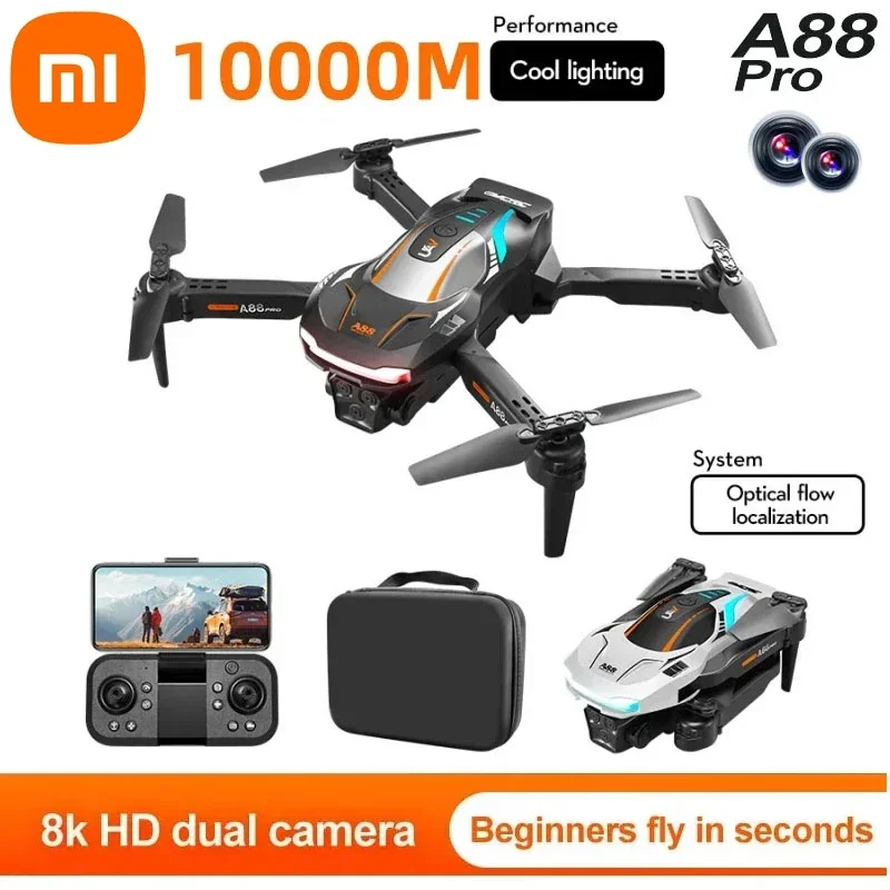 Xiaomi 8k A88pro Camera Drone 5G UAVProfessional Dual Camera Positioning 10000m Obstacle Avoidance Optical Flow RC ﻿Brushless