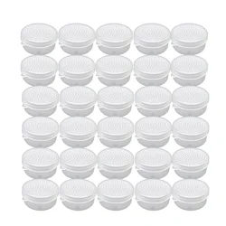 30PCS Mini Round Organizer with Hinged Lid, Mini Storage Box Powder Box With Holes Refillable Bottles