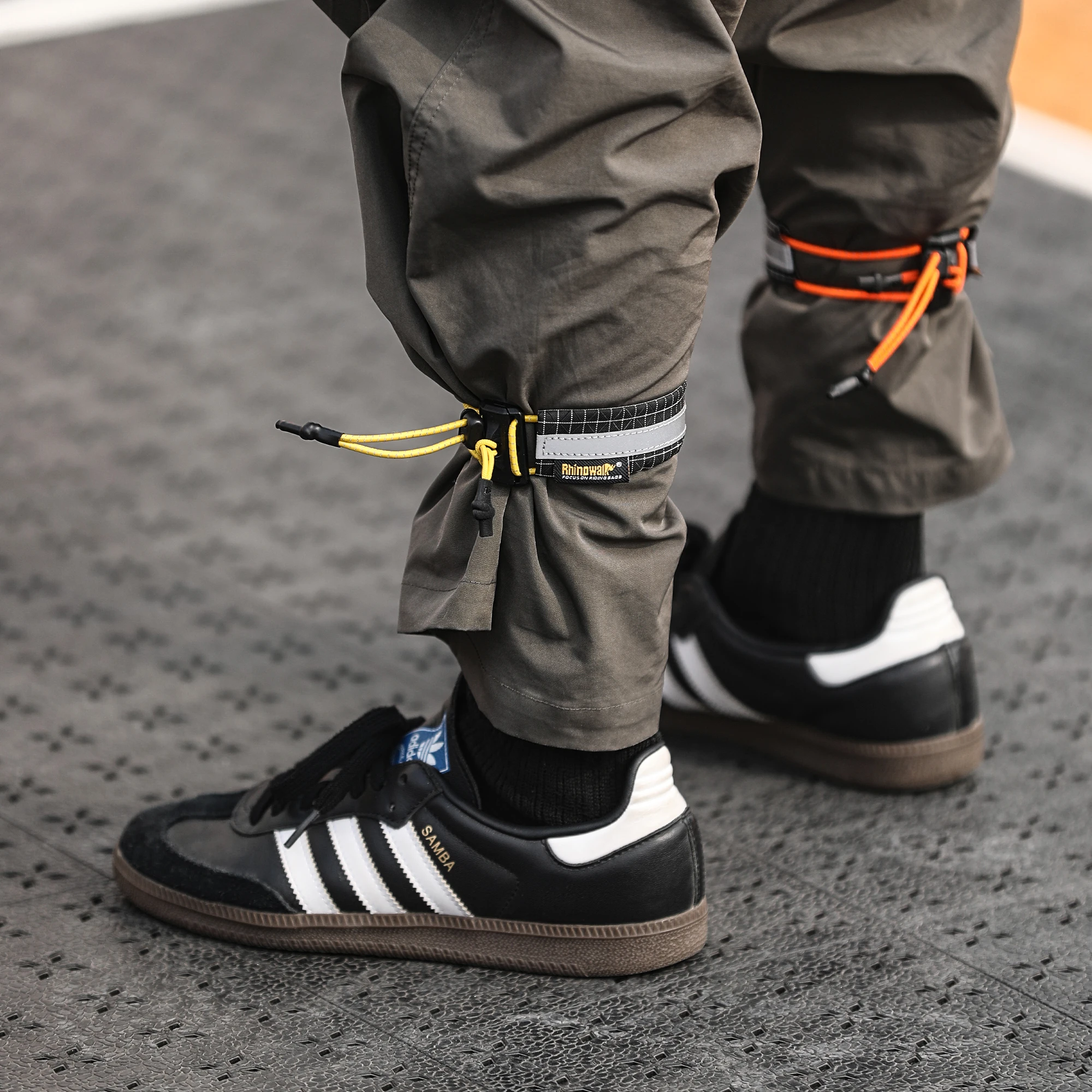 Rhinowalk Cycling Reflective Ankle Strap Portable Bike Leg Strap Elastic Band Leg Band Wrist Night Safety Band Bandage