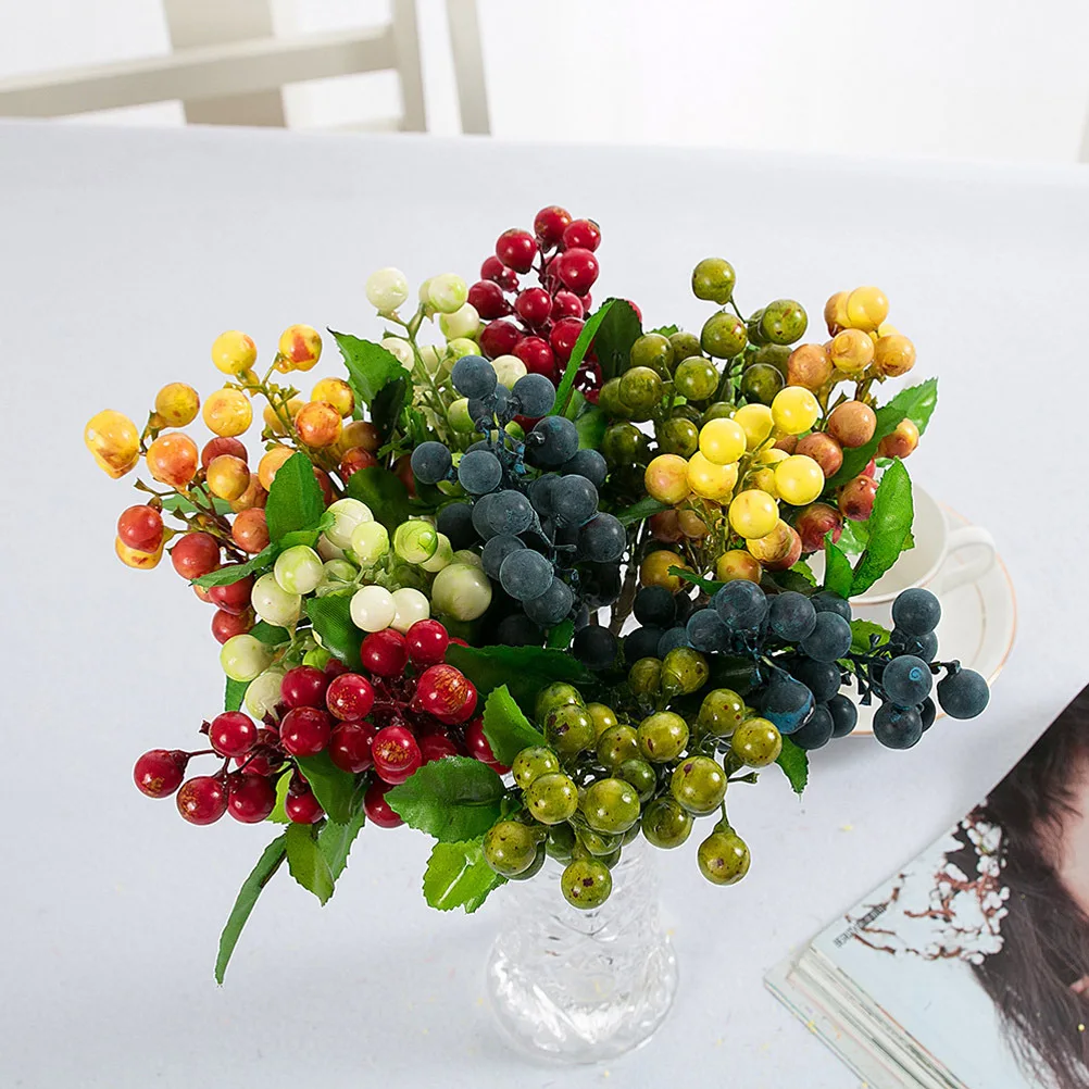 

Artificial Lifelike Berries Red Fake Mini Fruit Simulation Decorative Plants For Christmas Party Home Kitchen Cabinet