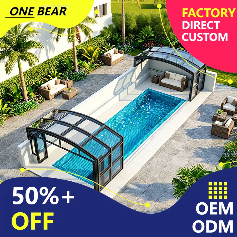 Any Size Custom Wide Size Aluminum Pool Guard Clear Vision Look All Weather Defend Suburban Yard Pool Shade Top Cover