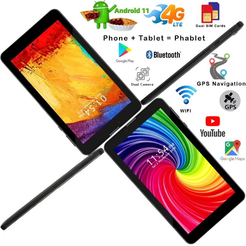 مبيعات كبيرة 7 "أندرويد 11 3G/4G هاتف لوحي بطاقة SIM مزدوجة DDR 1GB RAM 16GB ROM 1024 x 600 IPS SC7731 رباعي النواة يدعم نظام تحديد المواقع
