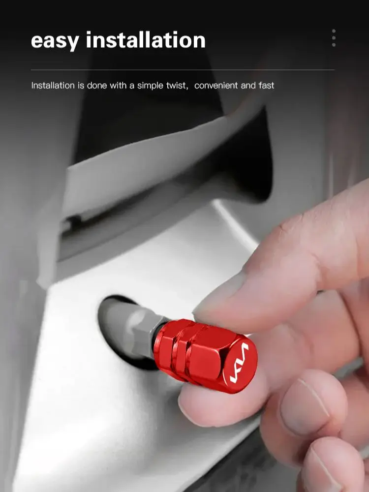 Bouchons de Valve de pneu de voiture en métal 3D, 4 pièces, couvercle anti-poussière de roue pour Kia GT-Line Sportage Ceed Rio Picanto Sorento Soul Cerato Venga Forte K9