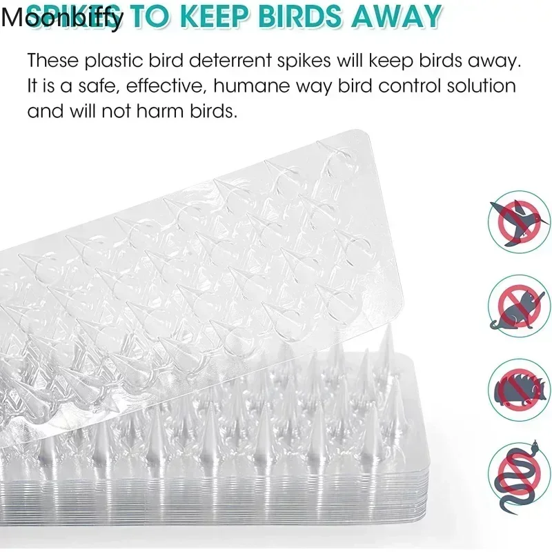 1Pc Plastic Bird Repeller Spikes Fence Wall Cat Anti Pigeon Spikes Anti-bird Outdoor Squirrel Garden Fences Animal Repellent