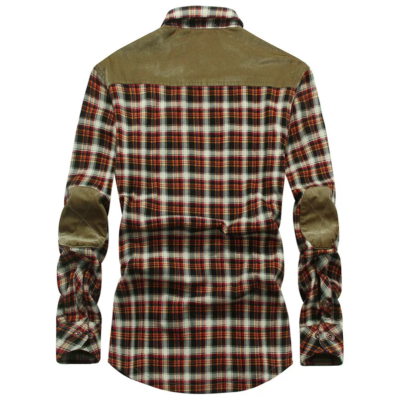 Men Winter Fleece Shirts Jackets Plaid Casual Warm Shirts Coats High Quality Men Cotton Fit Business Outerwear Shirts Jackets 5