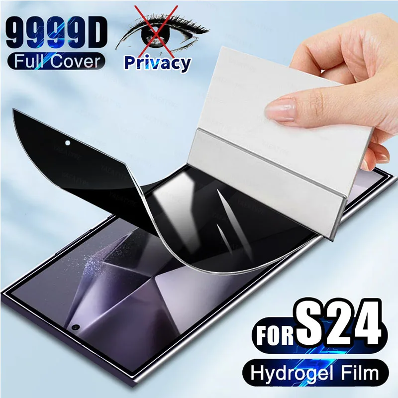3 Stück Privatsphäre Hydrogel Film für Samsung Galaxy S10 S20 S21 S22 Plus S23 S24 Ultra FE kann mit Fingerabdruck entsperrt werden