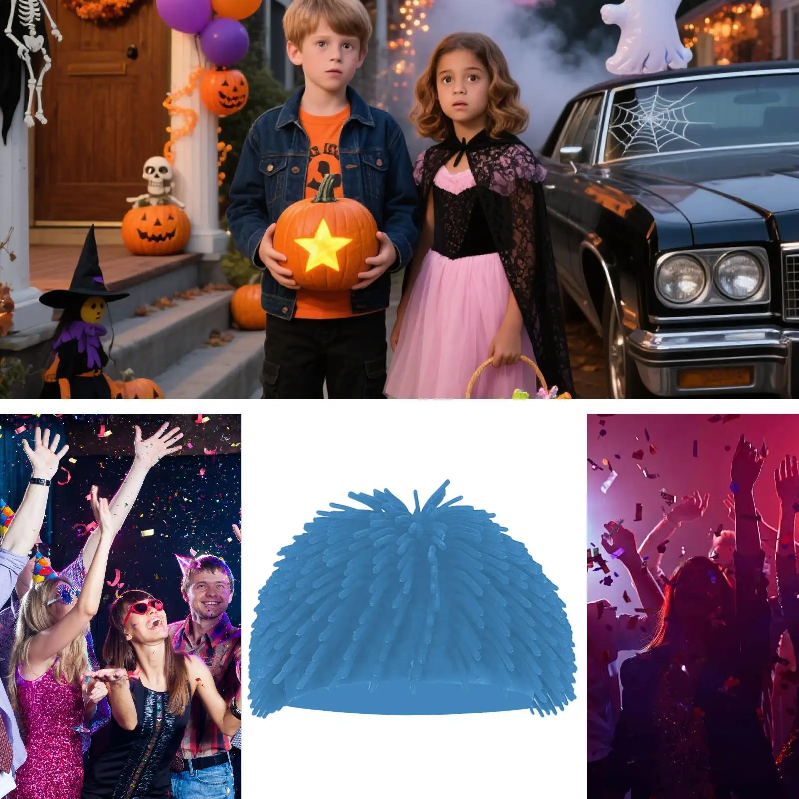 

Новинка 2024 года, милый креативный колючий мяч, аксессуары для волос, карнавальный костюм, хитрый, трясущий головой, забавный парик, шляпа, реквизит для розыгрыша