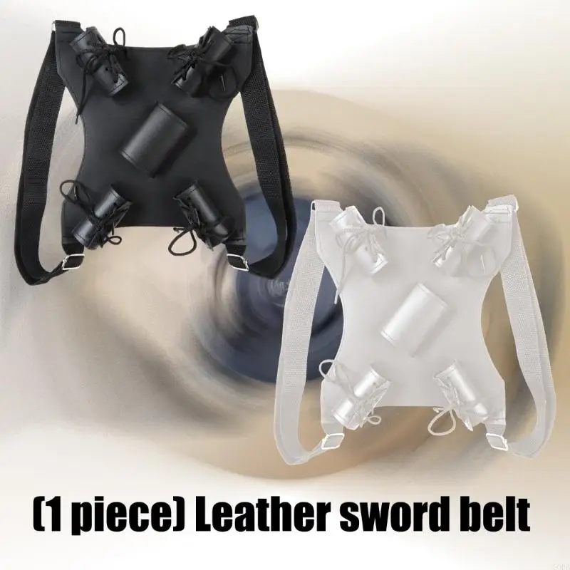 CORB قابل للتعديل السيوف حزام الساموراي زي الدعائم غمد للكوسبلاي مزدوجة الكتف تصميم تأثيري حفلة خلع الملابس