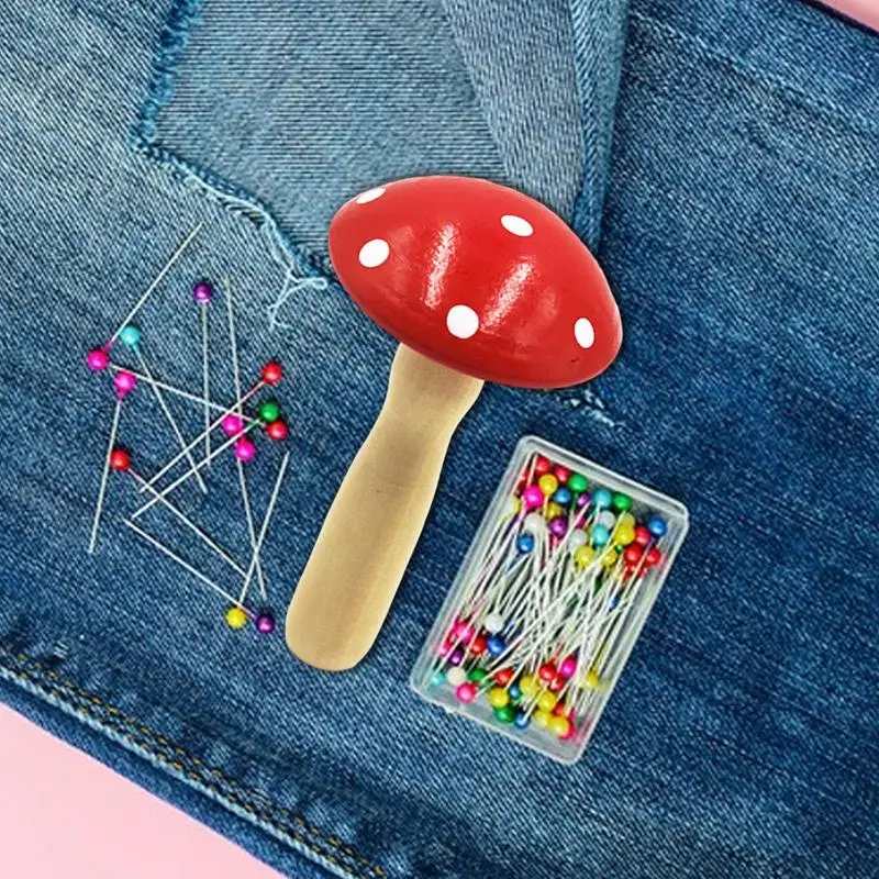 Wood Darning Mushroom Home Knitted Socks Stamping Needle DIY Crafters Sewing Accessory For Pants Clothes Socks Bags