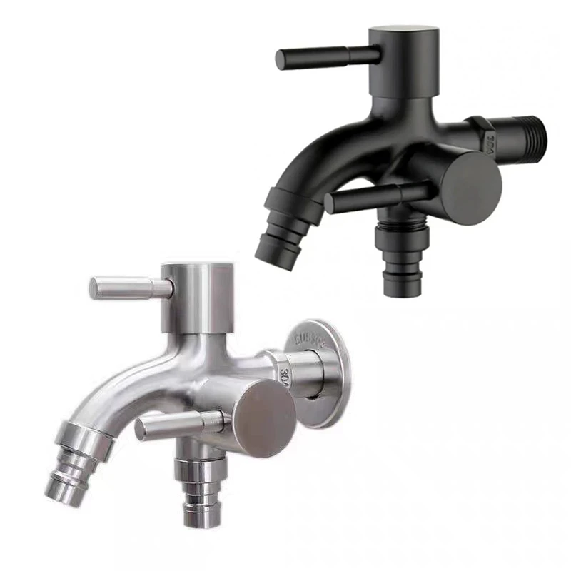 Metal Faucet One-in-two-out Mop Pool Faucet Faucet Double Outlet Dual Control Water Tap Washing Machine Faucet