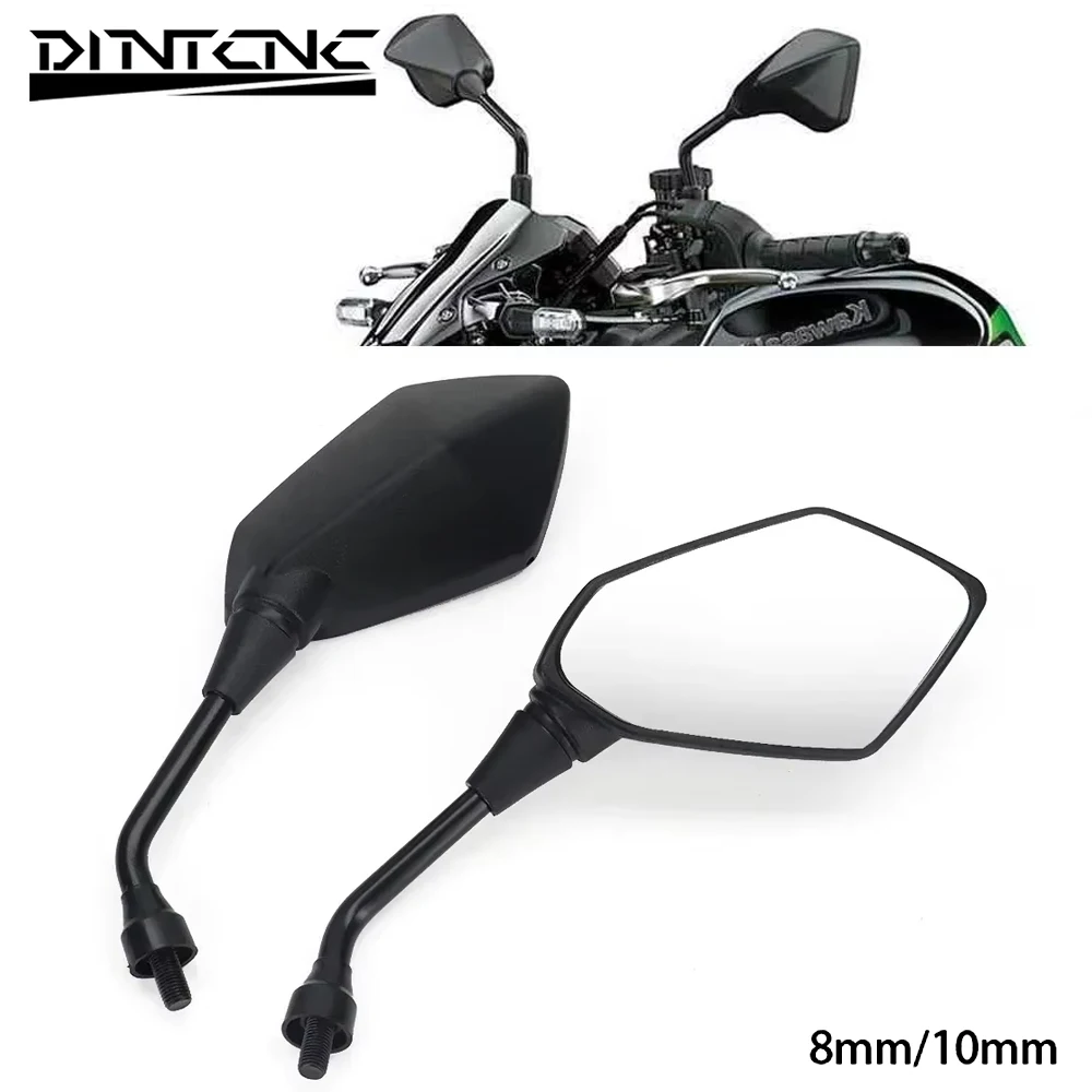 For Z900 Z800 Z650 MT07 MT09 MT10 GSXS1000 GSXS950 Motorcycle Motorbike Scooters Left Right Side Mirror 8MM 10MM Screw Universal