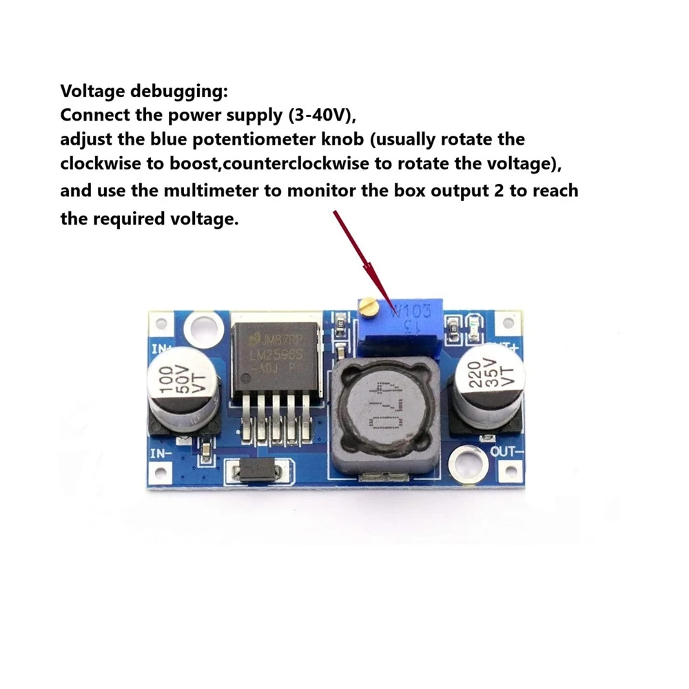 2 шт. LM2596s DC-DC понижающий модуль питания 3A Регулируемый понижающий модуль LM2596 регулятор напряжения 24 в 12 В 5 в 3 в