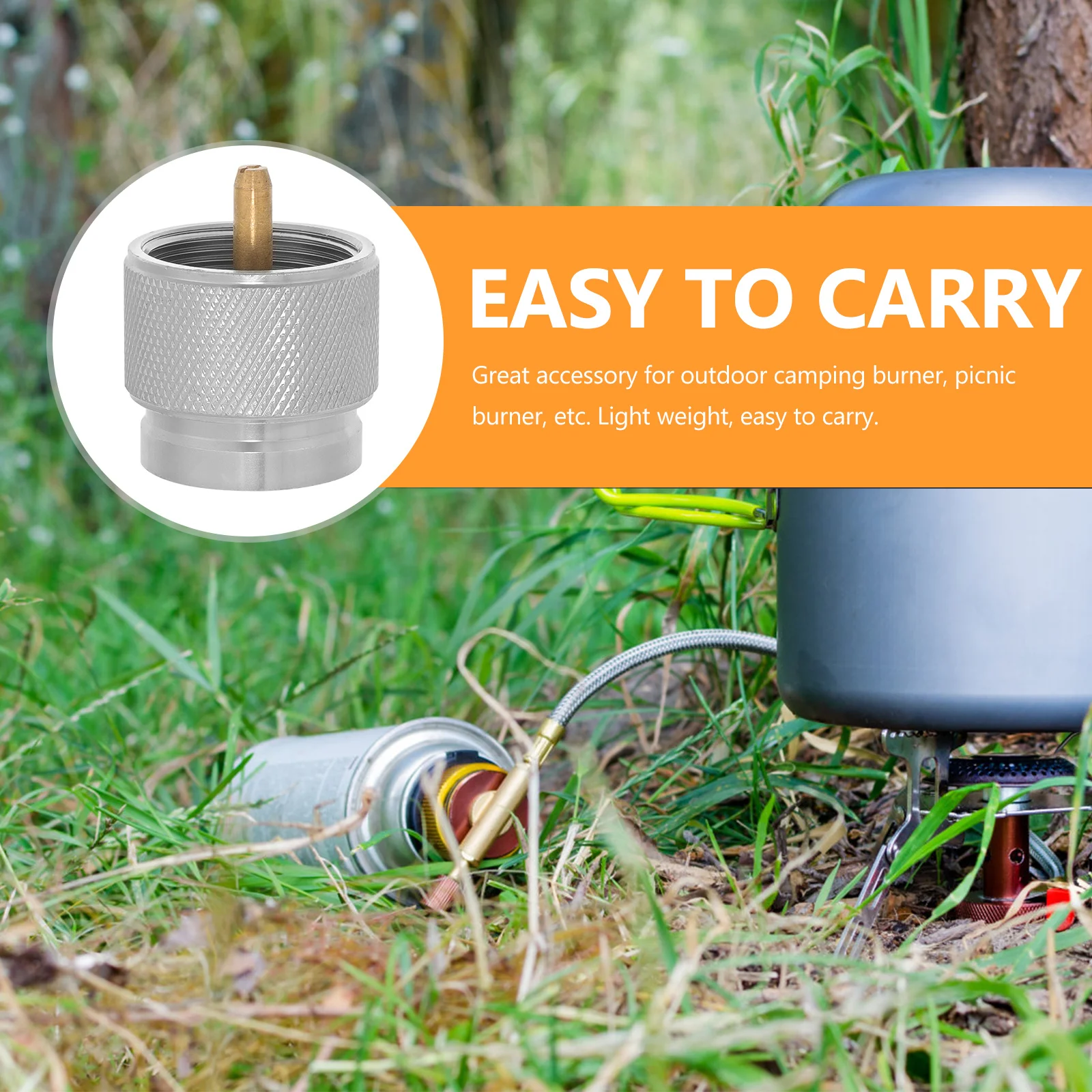 Durable Propane Tank Adapter Professional Gas Tank Converter for Camping Picnic Burner Lightweight Easy to Carry