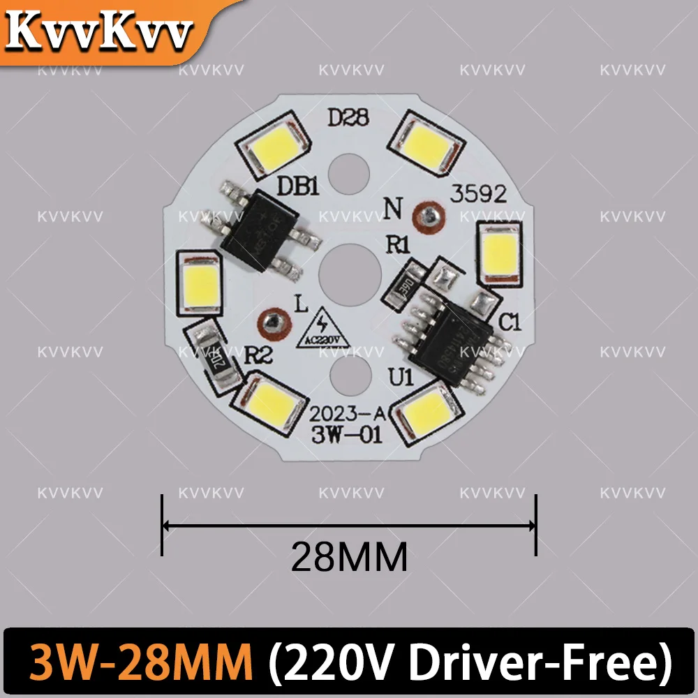 1pcs AC220V LED PCB Module 2835 SMD Bulb Lamp COB Chip 3W 5W 7W 9W 12W 15W 18W Smart IC Light Panel 6000-6500K White
