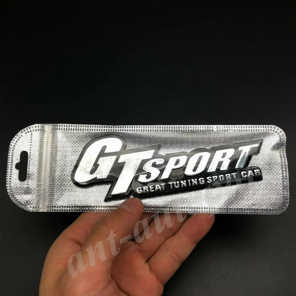 Chome GT-SPORT ملصق لاصق لامع لصندوق السيارة الرياضي الخلفي بشعار JDM