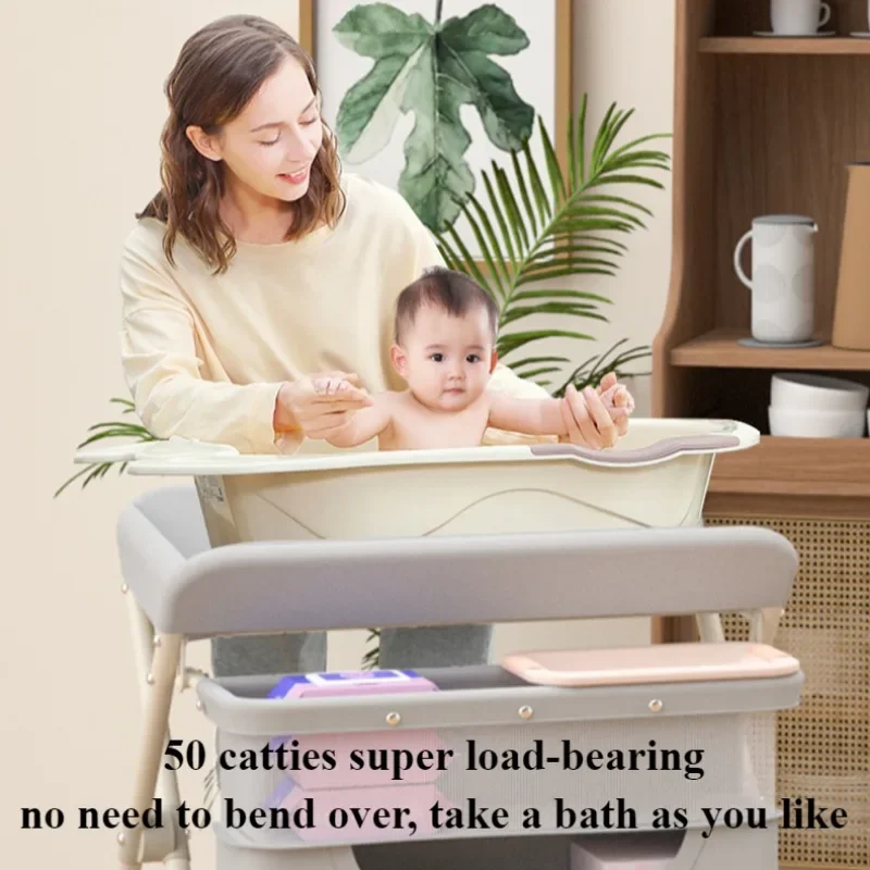 Portable Baby Multifunction Diaper Conversion Table Care Desk Diaper Table Nursing Table Adjustable Foldable Newborn Care Table