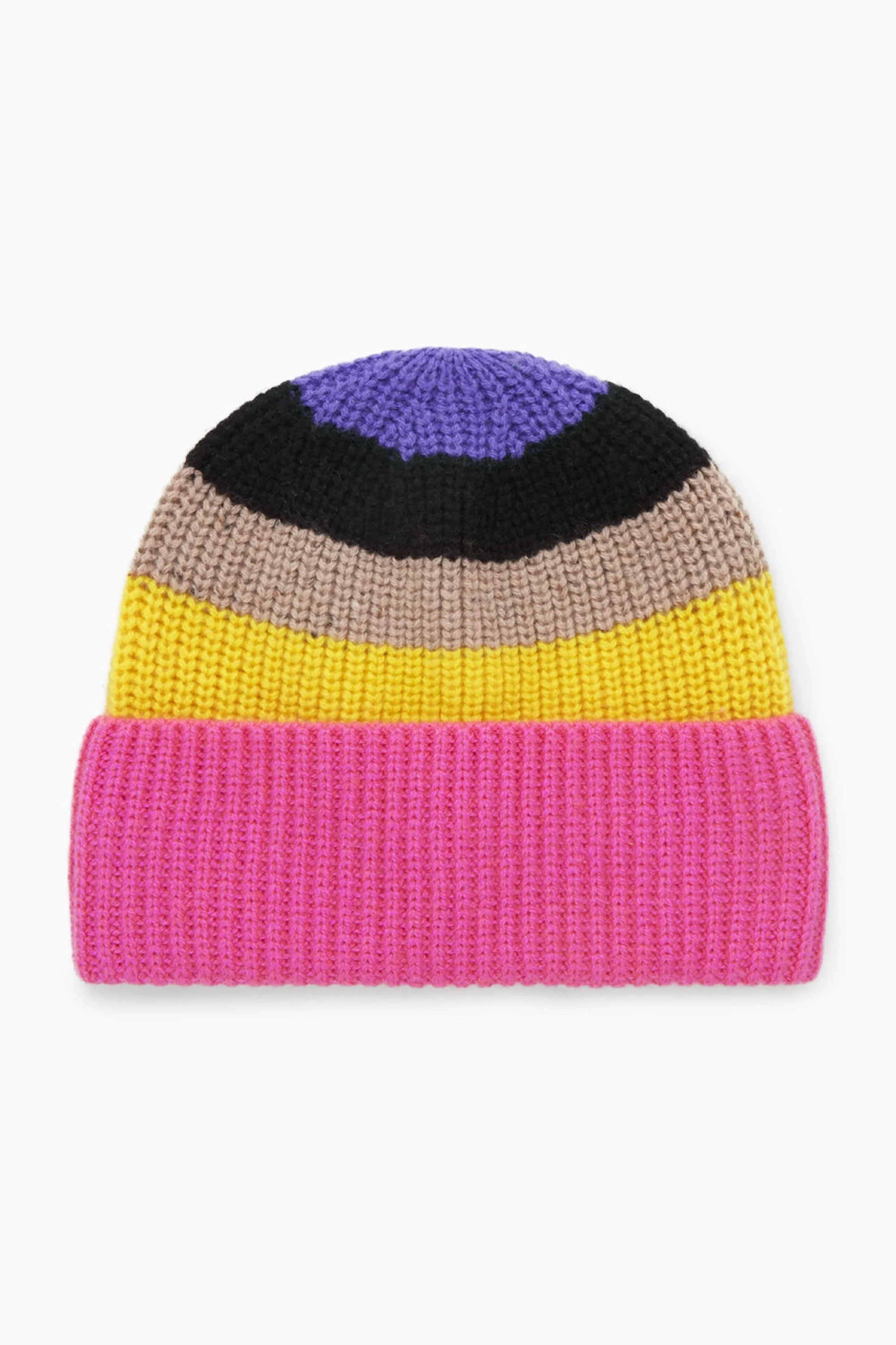 Ethereal  2025 cos winter new style of Wool blend fashion color matching striped knitted pullover hat for men and women