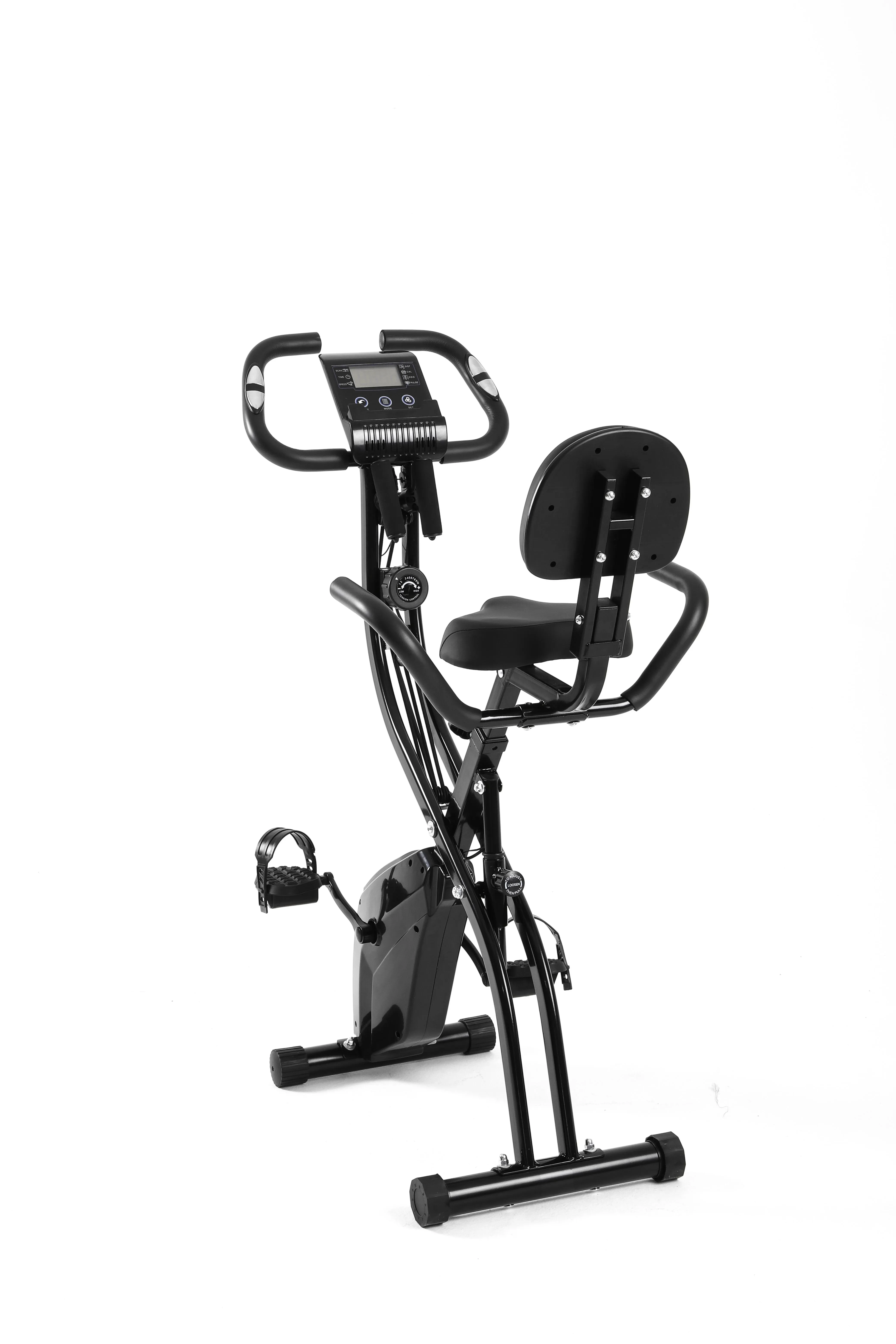 

# Wholesale Customized Home Gym Foldable Magnetic X Bike Exercise Bike Indoor Cycle With Rope #