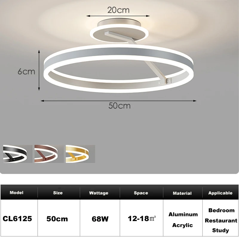 Moderne LED-plafond kroonluchter-dimbaar oppervlak gemonteerd voor woonkamer slaapkamer eetkeuken, thuis verlichting armaturen decoratieve