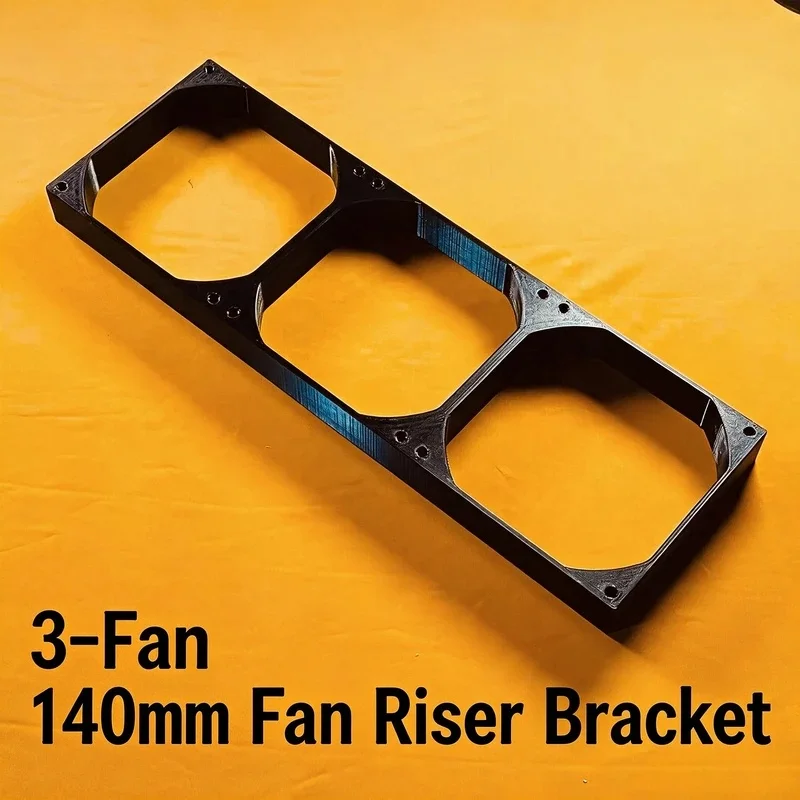14cm Fake 420 Radiator Modification Fan Riser Spacer with Screws, Computer Cooling Fan Heighten Holder
