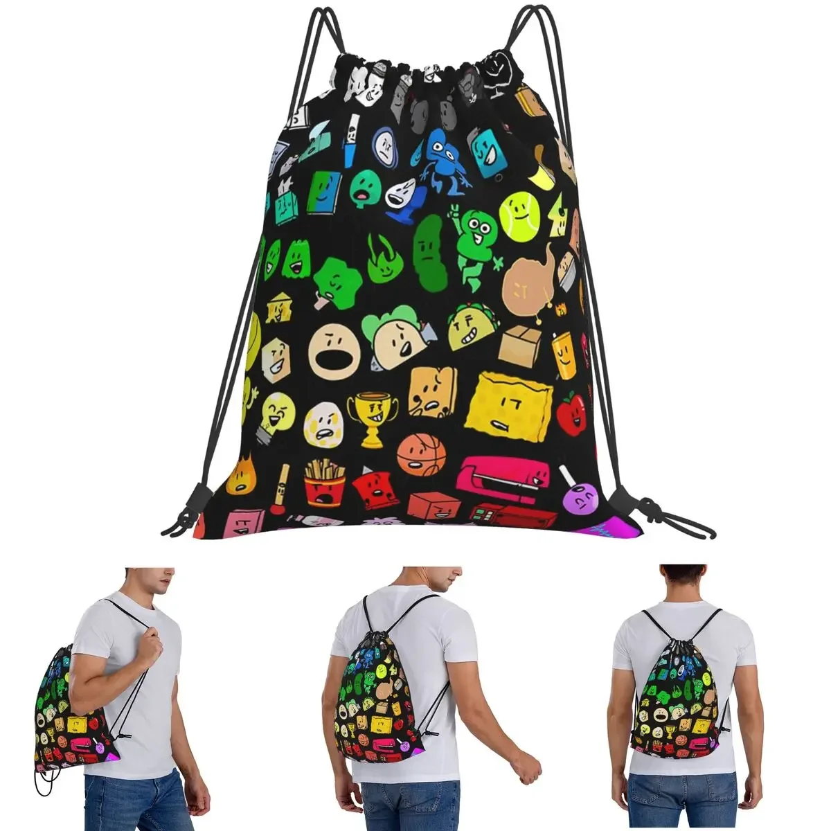 

Классические BFDI Inanimate Insanity Все персонажи (прозрачные) Рюкзаки Сумки на шнурке Сумка для мелочей Сумки для книг для путешествий Студент